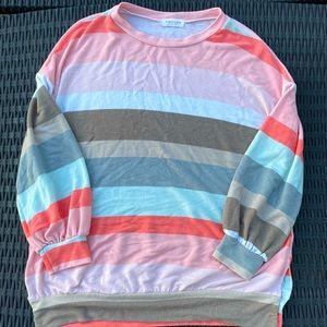 Multi- colored, super soft, long sleeve casual shirt.
